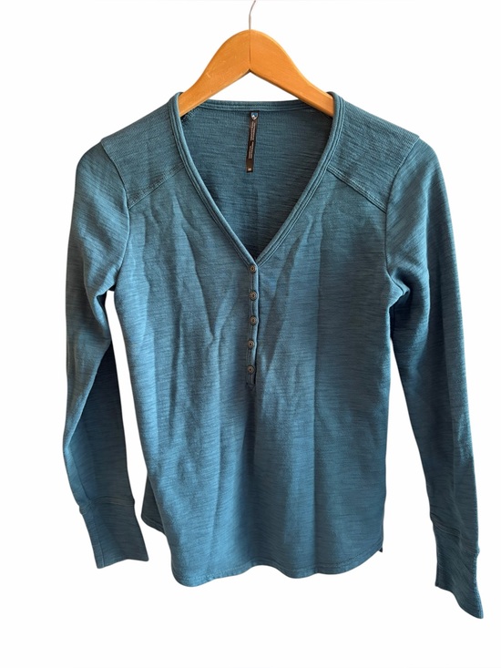 Kuhl Tops - Kuhl Women's Size XS Svenna Blue Long Sleeve Henley Waffle Knit Thermal Top